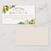 Carte D'accompagnement Recette de Fête des mariées d'été moderne au citro (Devant / Derrière)