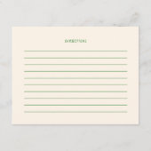 Carte D'accompagnement Recette de Fête des mariées manuscrite Whimsical Q (Dos)