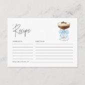 Carte D'accompagnement Recette de Fête des mariées Martini Espresso Bow (Devant)