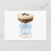 Carte D'accompagnement Recette de Fête des mariées Martini Espresso Bow (Dos)