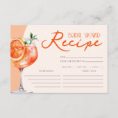 Carte D'accompagnement Recette de Fête des mariées Orange Aperol Spritz (Devant)