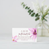 Carte D'accompagnement Recette de fleurs roses pour la mariée (Debout devant)
