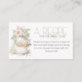 Carte D'accompagnement Recette de gâteau de mariage à l'aquarelle pour la (Devant)