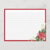 Carte D'accompagnement Recette de la douche de mariée hivernale Poinsetti (Dos)