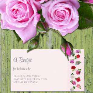 Carte D'accompagnement Recette de la fête de douche de mariée dans un jar