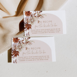 Carte D'accompagnement Recette de la nuptiale de l'arc de Boho