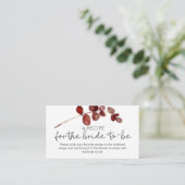 Carte D'accompagnement Recette de Mariage Rose de fleurs rouges (Debout devant)