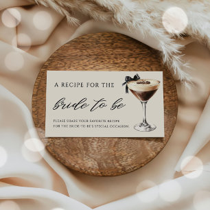 Carte D'accompagnement Recette de Martini Love is Brewing pour enterremen