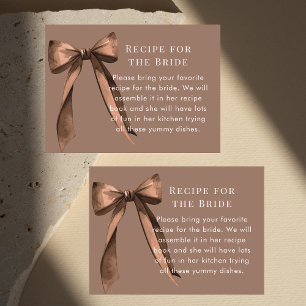 Carte D'accompagnement Recette de nœud brun au moka pour une baby shower