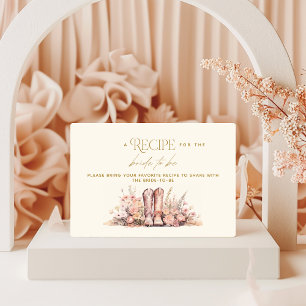 Carte D'accompagnement Recette Dernière bottes de rodéo florale fille nup