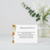 Carte D'accompagnement Recette du Citrouille d'automne pour la mariée (Debout devant)