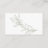 Carte D'accompagnement Recette du Mariage de fleurs de sauge Boho (Dos)