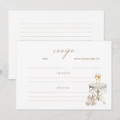 Carte D'accompagnement Recette élégante de shower de mariage classique au (Devant / Derrière)
