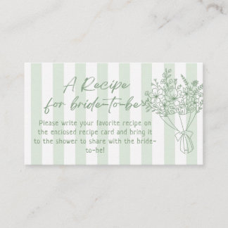 Carte D'accompagnement Recette fantaisiste pour la mariée fraîche du marc
