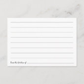 Carte D'accompagnement Recette Fête des mariées (Dos)