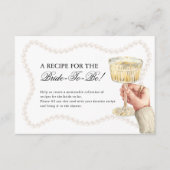 Carte D'accompagnement Recette Fête des mariées élégante Perles & Prosecc (Devant)