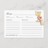 Carte D'accompagnement Recette Fête des mariées élégante Perles & Prosecc (Dos)