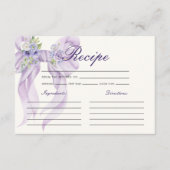 Carte D'accompagnement Recette Fête des mariées Lilac Bow (Devant)