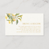 Carte D'accompagnement Recette Fleur de Citron (Devant)