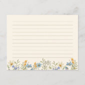 Carte D'accompagnement Recette fleur sauvage de douche nuptiale (Dos)