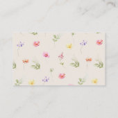 Carte D'accompagnement Recette fleur sauvage pour que la mariée soit (Dos)