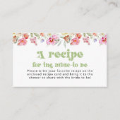 Carte D'accompagnement Recette fleur sauvage pour que la mariée soit (Devant)