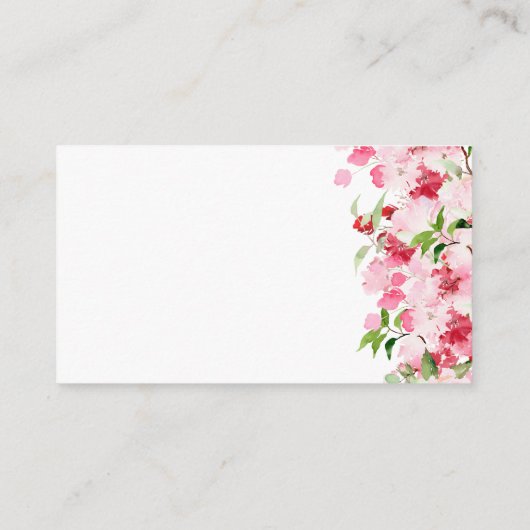 Carte D'accompagnement Recette florale (Dos)