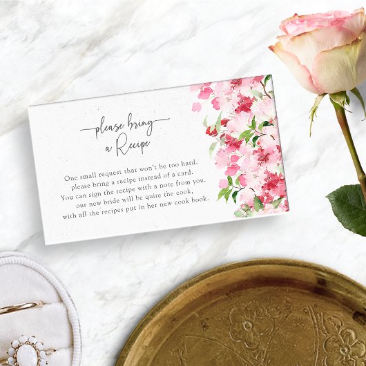 Carte D'accompagnement Recette florale