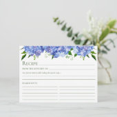 Carte D'accompagnement Recette florale Blue Hydrangea (Debout devant)