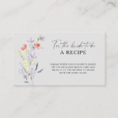 Carte D'accompagnement Recette florale boho pour la future mariée (Devant)