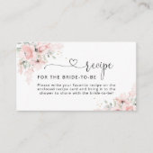 Carte D'accompagnement Recette florale floue pour que la mariée soit ence (Devant)
