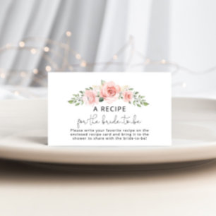 Carte D'accompagnement Recette florale pour que la mariée soit