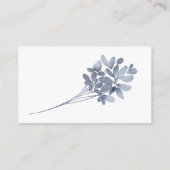 Carte D'accompagnement Recette Mariage de fleurs bleues poussiéreuses (Dos)