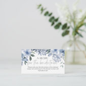Carte D'accompagnement Recette Mariage de fleurs bleues poussiéreuses (Debout devant)
