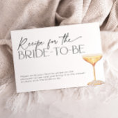 Carte D'accompagnement Recette perles et poursuites pour la future mariée