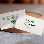 Carte D'accompagnement Recette Pour Fête des mariées Shamrock Vert Mariée