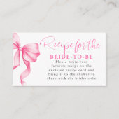 Carte D'accompagnement Recette pour la demande de mariée à être Blush Pin (Devant)