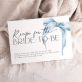 Carte D'accompagnement Recette pour la future mariée demander arc bleu po