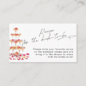 Carte D'accompagnement Recette pour la mariée Patels et Prosecco mariée (Devant)