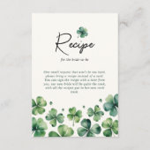 Carte D'accompagnement Recette pour la mariée St. Patrick's Day Fête des (Devant)