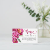 Carte D'accompagnement Recette Pour Mariée Fête des mariées Florale Rose (Debout devant)