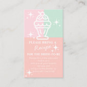 Carte D'accompagnement Recette Scooped Recette Fête des mariées rétro crè (Devant)