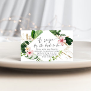 Carte D'accompagnement Recette tropicale de douche nuptiale
