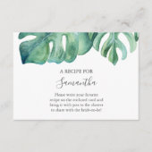 Carte D'accompagnement Recette Tropicale Pour La Mariée (Devant)