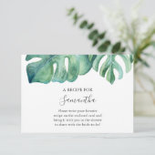 Carte D'accompagnement Recette Tropicale Pour La Mariée (Debout devant)