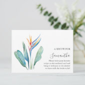 Carte D'accompagnement Recette Tropicale Pour La Mariée (Debout devant)