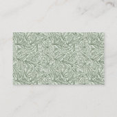 Carte D'accompagnement Recipe For Bride Floral Sage Green Handwritten (Dos)