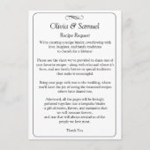 Carte D'accompagnement Recipe Request - Black White Infinity Scroll, (Devant)