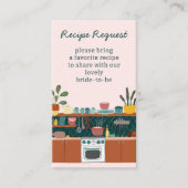 Carte D'accompagnement RECIPE REQUEST Bridal Shower Cute Recipe Request (Devant)
