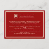 Carte D'accompagnement Rectangle classique Double Bonheur Mariage chinois (Devant)